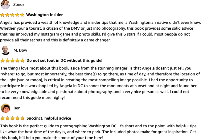 Reviews of `SNAP DC: Your Guide to Taking Extraordinary Photos of the National Mall and Beyond…`