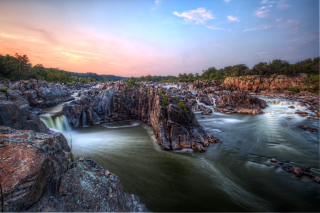 great falls, national park, washington dc, metro area, va, sunset, landscape, angela b. pan, hdr, abpan, nature, waterfalls, mathers gorge, travel, virginia,