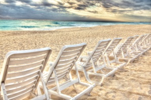 cancun, mexico, travel, hdr, landscape, chairs, beach, sunrise, angela b. pan, abpan