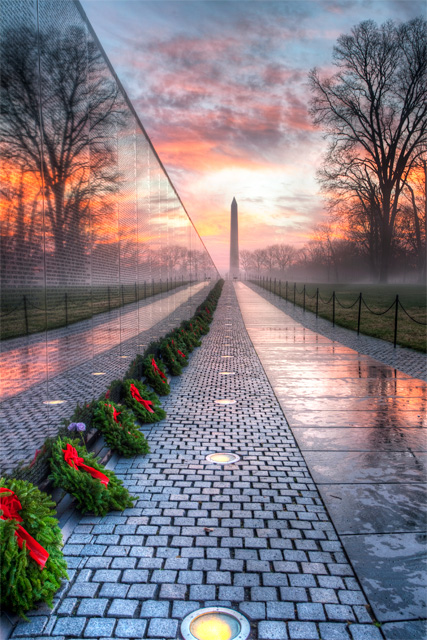 Vietnam Veterans Memorial at Sunrise
