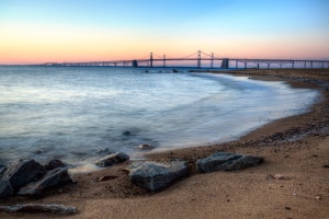 sandy point state park, bay bridge, maryland