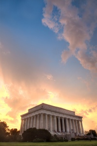 lincoln memorial, sunset, washington dc