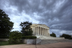 jefferson memorial, tidal basin, sunrise
