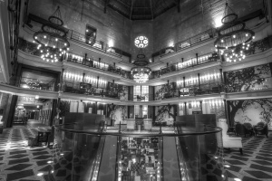 liberty hotel, boston, interior, architecture, black and white