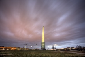 storm, dc, washington dc, washington monument, rain, sunrise, clouds, scaffolding
