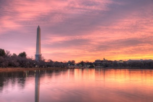 washington monument, sunrise, pink, tidal basin, washington dc, travel, united states, usa, capital,
