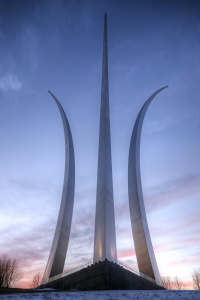 air force memorial, arlington, virginia, sunset, clouds, travel, washington dc, memorial