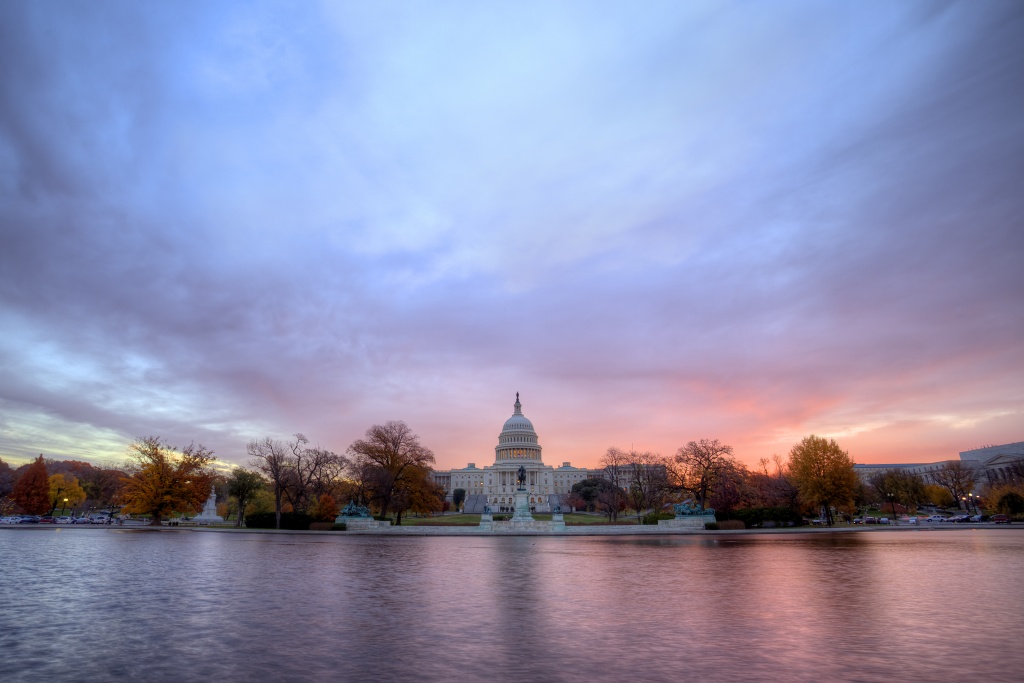 Capitol, washington dc, postcard, sunrise, reflection, 