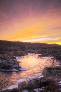 great falls park, va, virginia, sunrise, potomac, river, rocks, water, falls, orange, billy goat trail, travel, state park