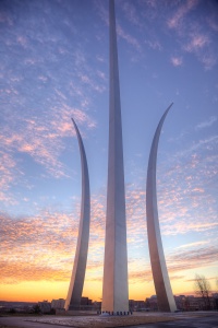 air force memorial, virginia, sunset, memorial, va, clouds,