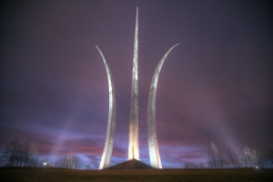 air force memorial, airmen, arlington, virginia, va, united states, military, twlight