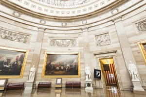 us capitol, statues, art, interior, architecture, government, american flag, interior