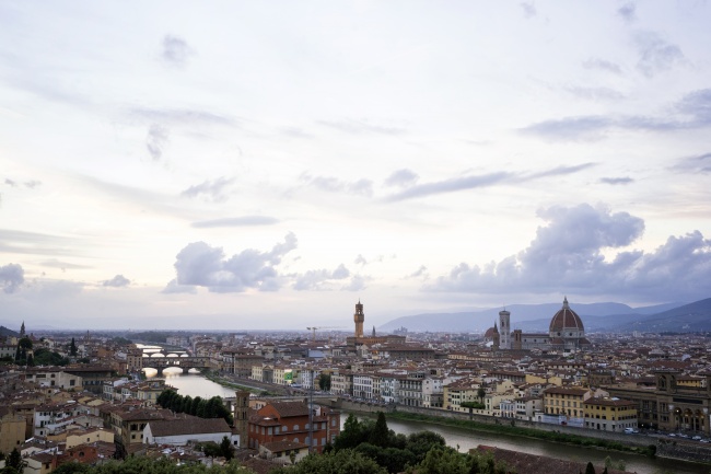 piazza michelangelo, duomo, florence, firenze, italy, landscape, overview, sunset, sky, italia,