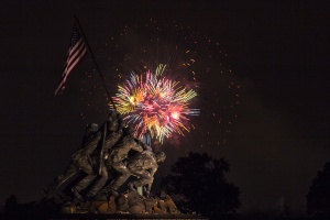 iwo jima, memorial, arlington, virginia, fireworks, july 4th, independence day, america, holiday