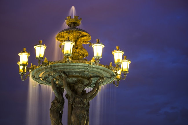 bartholdi fountain, sunset, blue hour, washington dc, long exposure, water, lights, sky,