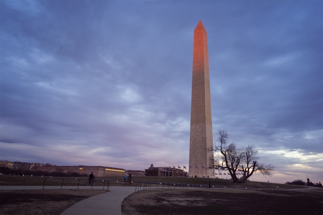 washington monument, national mall, washington dc, george washington, obelisk, national park service, sunset, glow, red,