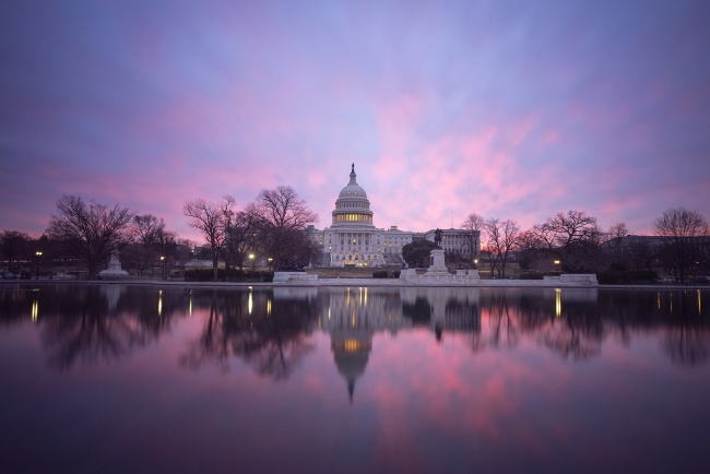 us capitol, early morning, weather channel, app, phone, instagram, reflecting pool, reflection, inauguration, washington dc, sunrise, pink, clouds, mostly cloudy, winter, layers, sleep