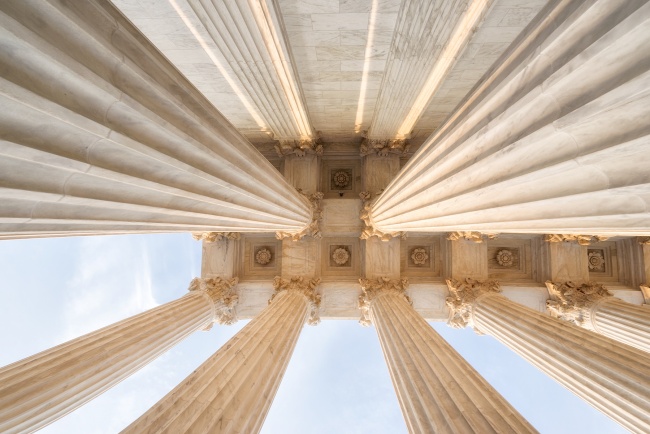 washington dc, supreme court, architecture, looking up, columns, angles, building, marble, justice, government, us capitol, grounds, security, visiting, travel, visit, contrast, sunset, sun