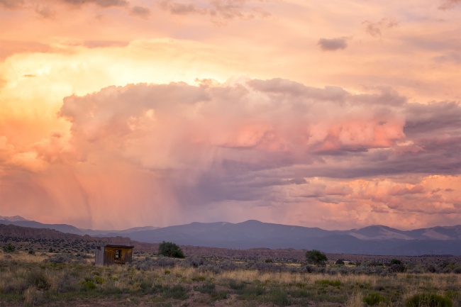 sunset, new mexico, nm, southwest, usa, america, cross country, road trip, ohkay casino, mountains, mountain range, sunset, clouds, shack, santa fe, taos pueblo, tex mex, cheese, elote, drive, road