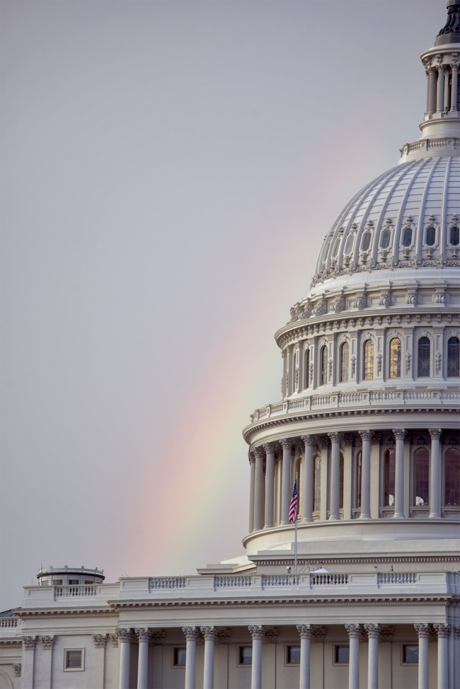 rainbow, us capitol, washington dc, capitol hill, rain, clouds, day, sunset, national mall, dome, 70-200, zoom, close up, architecture, details, washington dc