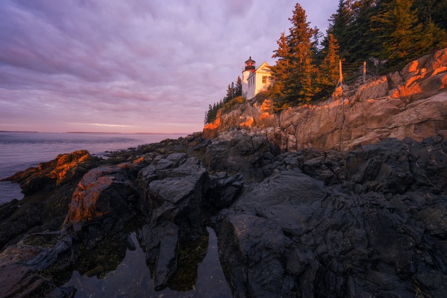 Bass Harbor Head Light, Maine, acadia national park, southwest, bar harbor, sunrise, rocks, cliffs, mount desert island, atlantic coast, blue hill bay,