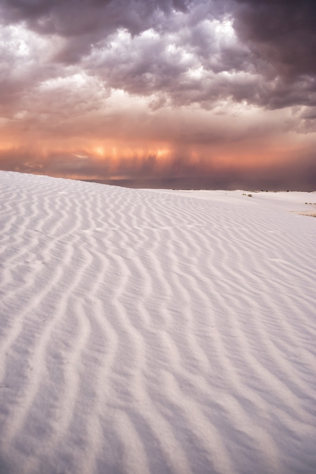 white sands national monument, new mexico, cross country, road trip, sand dunes, northern chihuhuan desert, sand dunes, alamogordo, southwest, sunset, orange, purple, landscape, travel, visit