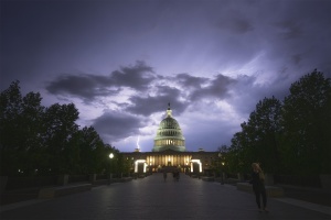 lightning, summer storm, us capitol, purple sky, rainstorm, weather, washington dc, capitol hill, clouds, moody, visit, travel, see dc