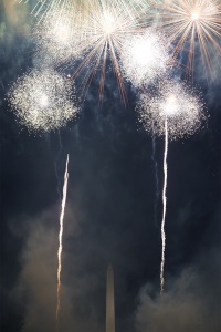 Firework Celebration, washington dc, july 4th, independence day, national mall, reflecting pool, washington monument, fireworks, night, long exposure, holiday, east coast, america,