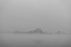 Thomas Jefferson Memorial, Washington dc, Fog, grey, sunrise, photo, silhouette, reflection, tidal basin, west potomac park, national mall,