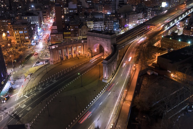 Manhattan Bridge, new york city, nyc, rooftop views, midtown, long exposure, night time, bowery 50, hotel, chinatown,