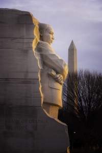 Washington DC, Martin Luther King Jr Memorial, tidal basin, early morning glow, travel, west potomac park, washington monument, sun, national mall,