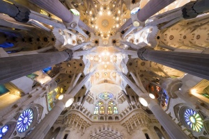 la sagrada familia, barcelona, spain, travel, interior, architecture, roman catholic church, antoni Gaudi, basilica