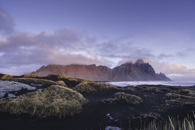Höfn in South Iceland, travel, iceland, beach, sunrise, hornafirói, fishing, fjord, vatnajökull