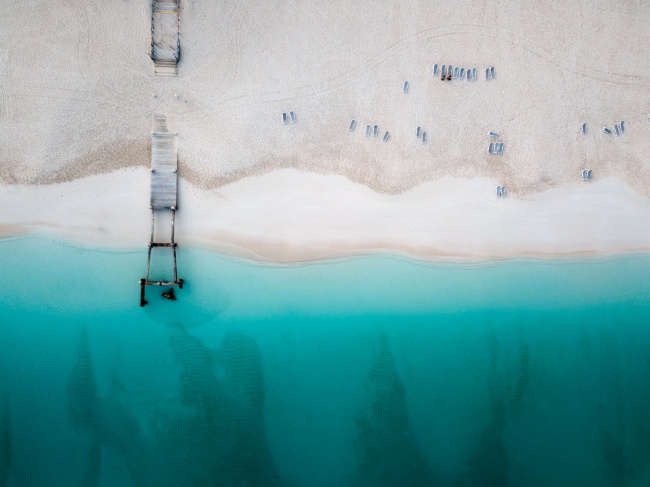 drone, turks and caicos, ocean, water, clear water, pier, sand, beach, turks and caicos, caribbean, travel