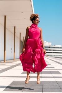 kennedy center, the reach, newly open, rooftop terrace, watergate hotel, watergate apartment complex, lines, simplicity, portraiture, pink, morgan