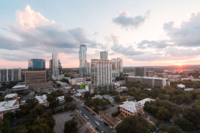 wyndham, austin, texas, downtown texas, tx, travel, landscape, cityscape, sunset,