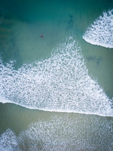 san diego, surfer, drone, from above, pacific ocean, whitewater, foam, pacific beach, ocean beach, socal, southern california, california, pacific coast, west coast, travel