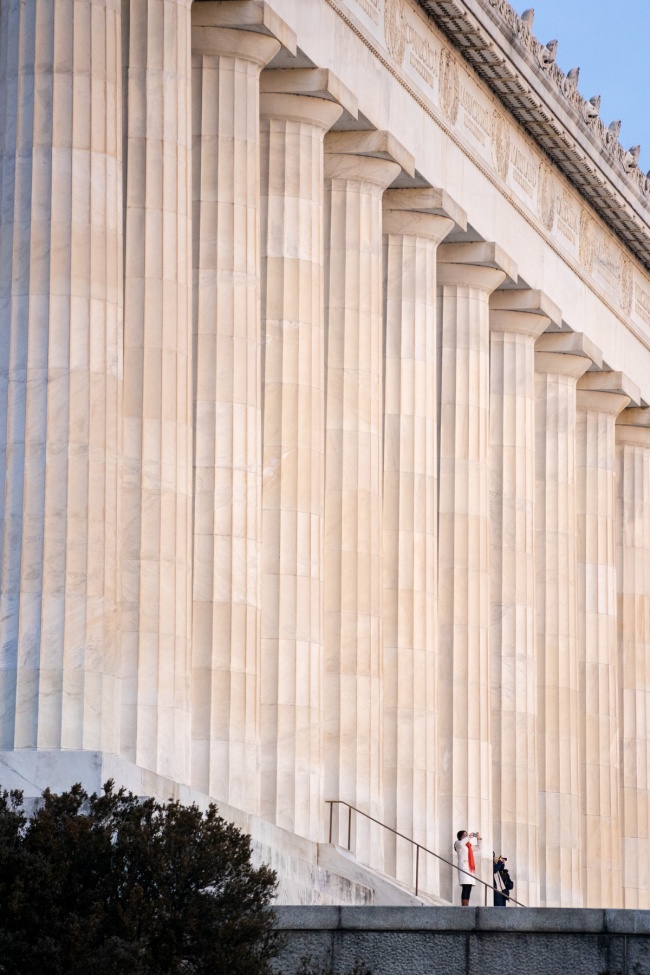 lincoln memorial, washington dc, sunrise, early morning, columns, architecture, national mall, nw, memorial parks, president lincoln, abraham lincoln, tourists,