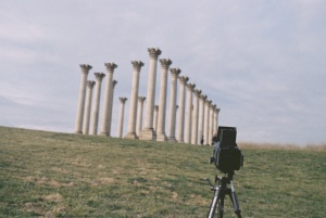 arboretum, washington dc, capital columns, medium format camera, landscape