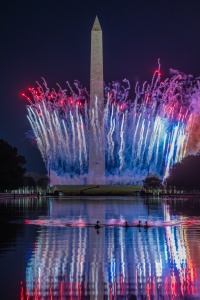 white house, washington monument, fireworks, reflecting pool, reflections, firework display, washington dc, president trump, republican nomination