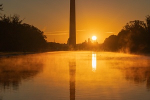 washington dc, washington monument, national mall, sunrise, reflecting pool, places to photograph dc, fog,